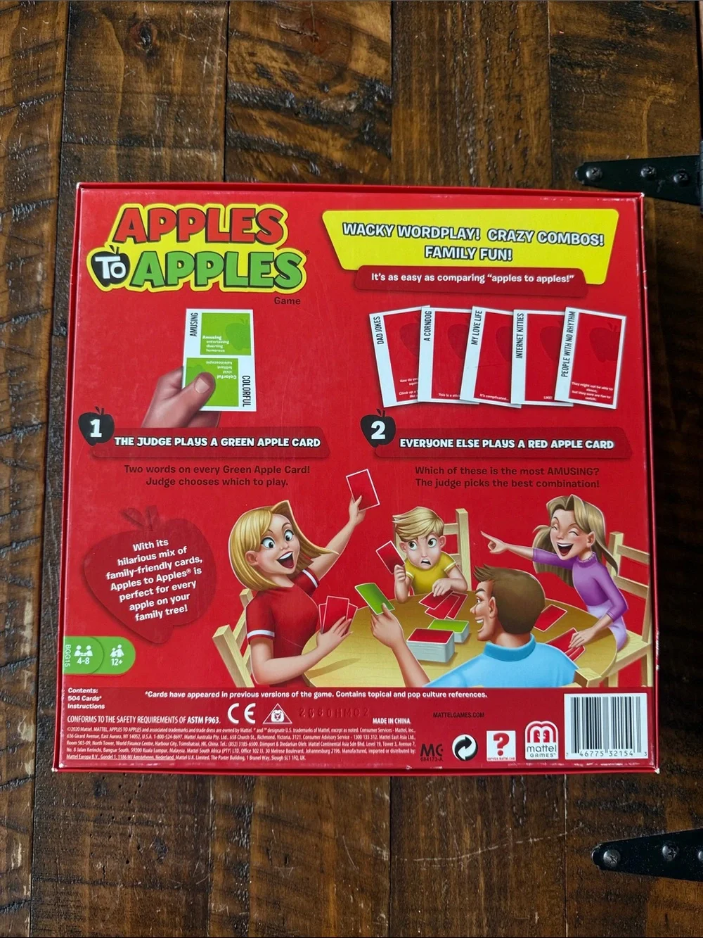 Mattel Apples to Apples Family Party Card Game 4-8 Players Ages 12+